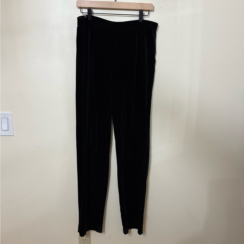 Chico's Classic Black Velvet Trousers